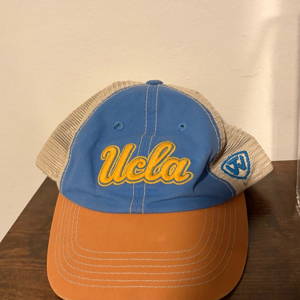 UCLA trucker hat blue and brown